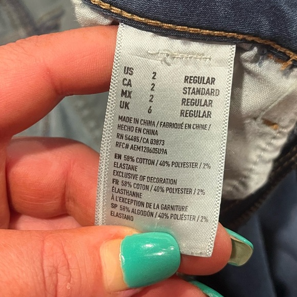 American Eagle Jeans Skinny Super Super Stretch Medium Wash Denim Blue Size 2 - Picture 7 of 11